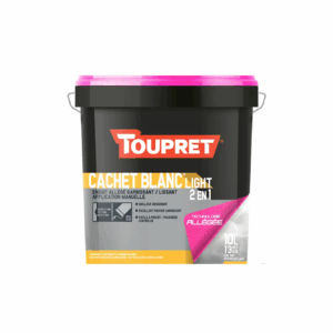 packshot du sac d'enduit de finition cachet blanc light 2en1 de chez Toupret de 15kg