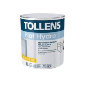 packshot du pot de peinture Tollens flat hydro satin