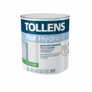 packshot du pot de peinture Tollens flat hydro velours
