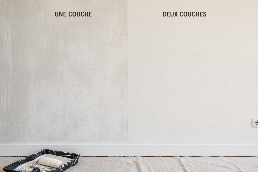 Combien de couches de peinture appliquer : différence de rendu entre une et deux couches